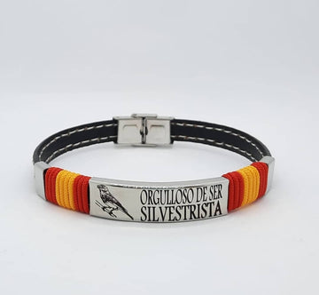 Pulseras de Cuero y Bandera