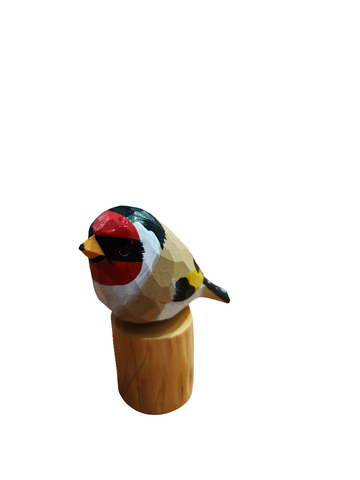 Figura Jilguero con tronco