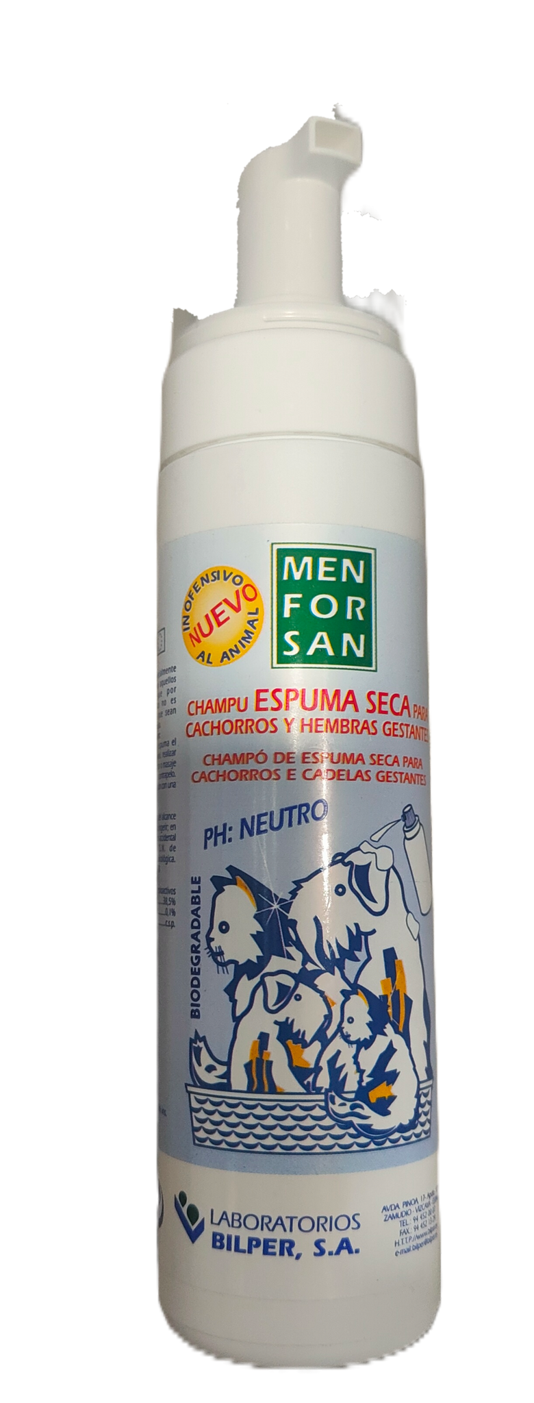 Champú espuma seca especial cachorros y madres gestantes 250ml