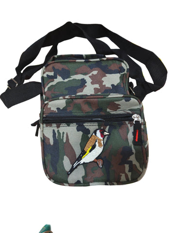 Bandolera Bolso de camuflaje con Jilguero