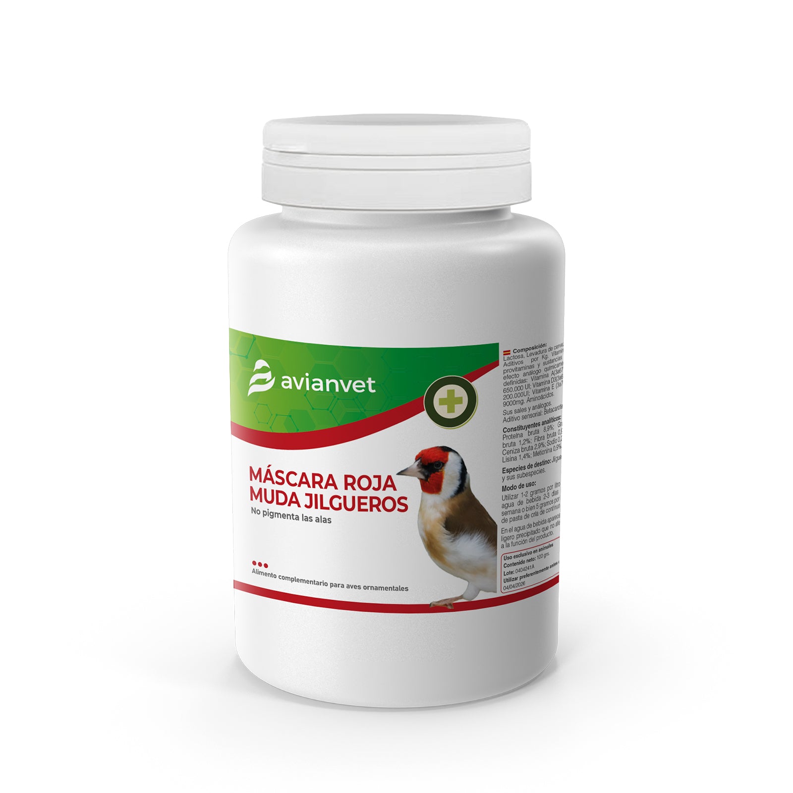Máscara Roja Muda Jilgueros 100Gr